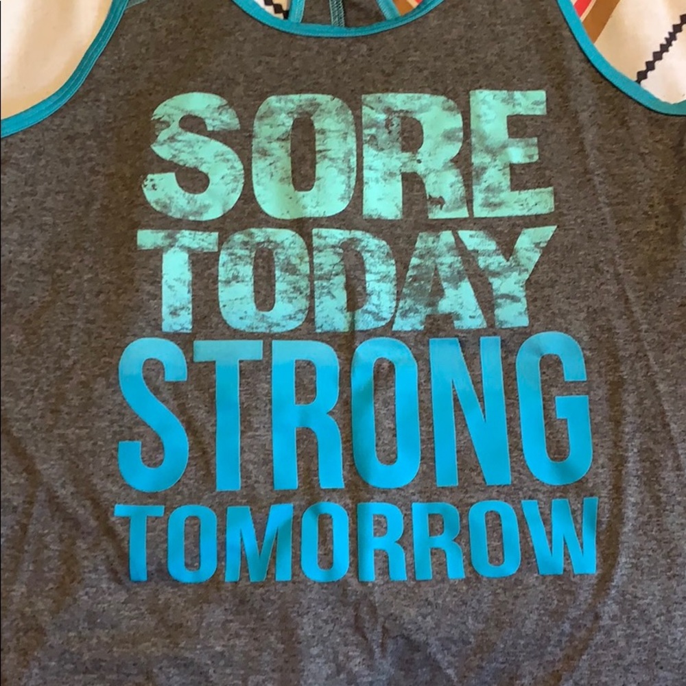 Workout slogan muscle tank